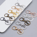 5pcs 30mm Keyring 65mm Lobster Clasp Hook Split Keyring DIY Keychain
