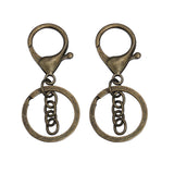 5pcs 30mm Keyring 65mm Lobster Clasp Hook Split Keyring DIY Keychain
