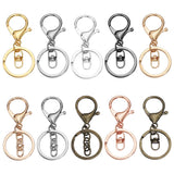 5pcs 30mm Keyring 65mm Lobster Clasp Hook Split Keyring DIY Keychain