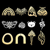 5pcs 316 Stainless Steel Animal Charm Pendant for Necklaces DIY Jewelry Make