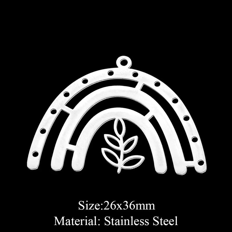 5pcs 316 Stainless Steel Animal Charm Pendant for Necklaces DIY Jewelry Make