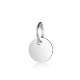 5pcs 316 Stainless Steel Blank 6-20mm Disc Round Tag Charm Pendant