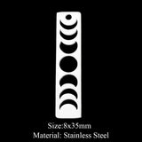 316 Stainless Steel Moon Earring Pendant Charm - 5pcs/lot