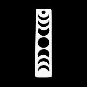 316 Stainless Steel Moon Earring Pendant Charm - 5pcs/lot