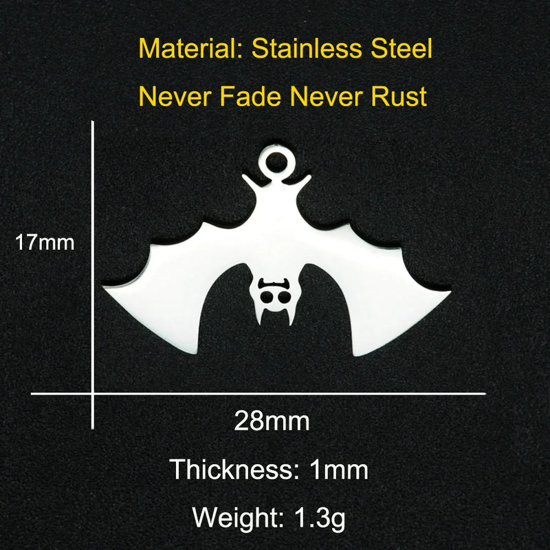 5pcs 316 Stainless Steel Charms for Jewelry Making DIY