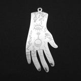 5pcs 316 Stainless Steel Hand Eye Cat Snake DIY Necklace Charm Pendant