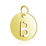 5pcs 316 Stainless Steel Initial Name Charms A-Z Letter Pendants