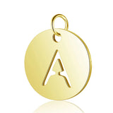 5pcs 316 Stainless Steel Initial Name Charms A-Z Letter Pendants