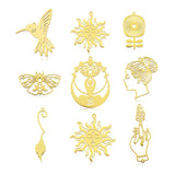 5pcs 316 Stainless Steel Om Yoga Buddha Earring Pendant Jewelry Charm