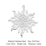 5pcs 316 Stainless Steel Om Yoga Buddha Earring Pendant Jewelry Charm