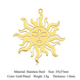 5pcs 316 Stainless Steel Om Yoga Buddha Earring Pendant Jewelry Charm
