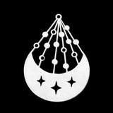 5pcs 316 Stainless Steel Star Moon Planet Charms Pendant for necklaces