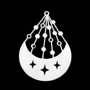 5pcs 316 Stainless Steel Star Moon Planet Charms Pendant for necklaces
