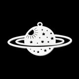 5pcs 316 Stainless Steel Star Moon Planet Charms Pendant for necklaces