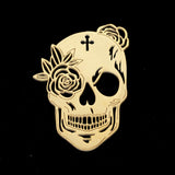 316 Stainless Steel Yoga Skull Charm Pendant for Necklaces
