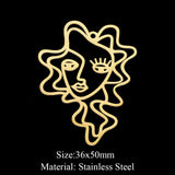 316 Stainless Steel Yoga Skull Charm Pendant for Necklaces