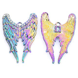 5pcs/lot Angel Wing Rainbow Charms Jewelry Making Pendant