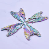 5pcs/lot Angel Wing Rainbow Charms Jewelry Making Pendant