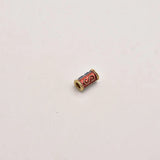 5pcs 6*12mm Cloisonn? Style Barrel Beads Gold-plated Brass Jewelry Spacer JA0487