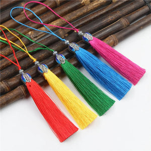 5pcs Metal Alloy Cap Silk Tassel Crown Fringe Trim DIY Craft Car Hanging Pendant