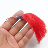 5pcs Metal Alloy Cap Silk Tassel Crown Fringe Trim DIY Craft Car Hanging Pendant