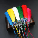 5pcs Metal Alloy Cap Silk Tassel Crown Fringe Trim DIY Craft Car Hanging Pendant