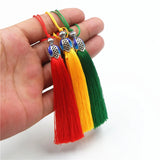 5pcs Metal Alloy Cap Silk Tassel Crown Fringe Trim DIY Craft Car Hanging Pendant