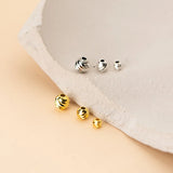 5pcs 925 Silver Screw Thread Round Beads 3mm 4mm 5mm S925 Spacer DIY Jewelry