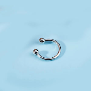 925 Sterling Silver Horseshoe Circular Ring Piercing Jewelry