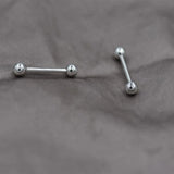 5pcs 925 Sterling Silver Tongue Eyebrow Nipple Barbell Piercing