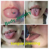 5pcs 925 Sterling Silver Tongue Eyebrow Nipple Barbell Piercing