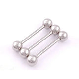 5pcs 925 Sterling Silver Tongue Eyebrow Nipple Barbell Piercing