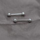 5pcs 925 Sterling Silver Tongue Eyebrow Nipple Barbell Piercing