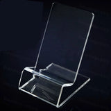 5pcs Acrylic Cellphone Display Stand Clear Digital Jewelry Organizer