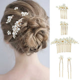 5pcs Alloy Hair Comb DIY Jewelry Making Hairpins Hair Clips Metal Wire Wrap