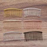 5pcs Alloy Hair Comb DIY Jewelry Making Hairpins Hair Clips Metal Wire Wrap