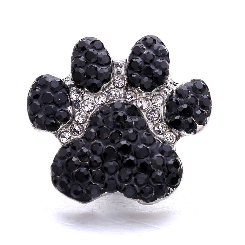 5pcs Rhinestone Flower 18mm Snap Buttons Jewelry