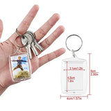 5pcs Acrylic Blank Round Photo Insert Keychains - DIY Keyring Crafts Accessories