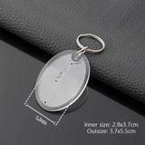 5pcs Acrylic Blank Round Photo Insert Keychains - DIY Keyring Crafts Accessories
