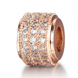 5pcs CZ Spacer Zircon Beads Micro Pave Cubic Zirconia DIY Metal Spacer