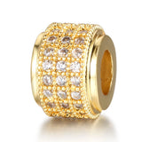 5pcs CZ Spacer Zircon Beads Micro Pave Cubic Zirconia DIY Metal Spacer