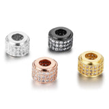 5pcs CZ Spacer Zircon Beads Micro Pave Cubic Zirconia DIY Metal Spacer