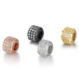 5pcs CZ Spacer Zircon Beads Micro Pave Cubic Zirconia DIY Metal Spacer