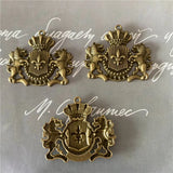 5pcs Antique Bronze Football Sign Pendant Charms 44*38mm