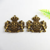 5pcs Antique Bronze Football Sign Pendant Charms 44*38mm