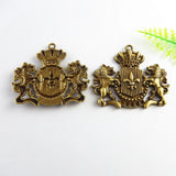 5pcs Antique Bronze Football Sign Pendant Charms 44*38mm