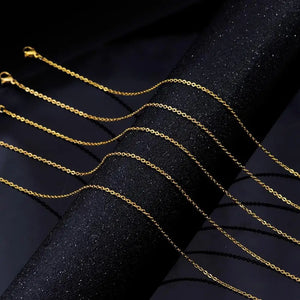 5pcs/lot 2mm Stainless Steel Link Cuban Chain Necklaces