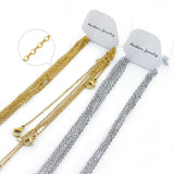 5pcs/lot 2mm Stainless Steel Link Cuban Chain Necklaces
