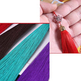 5pcs Chinese Knot Tassels Polyester Silk Fringe for Sewing DIY