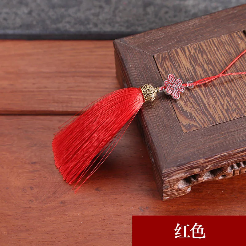 5pcs Chinese Knot Tassels Polyester Silk Fringe for Sewing DIY